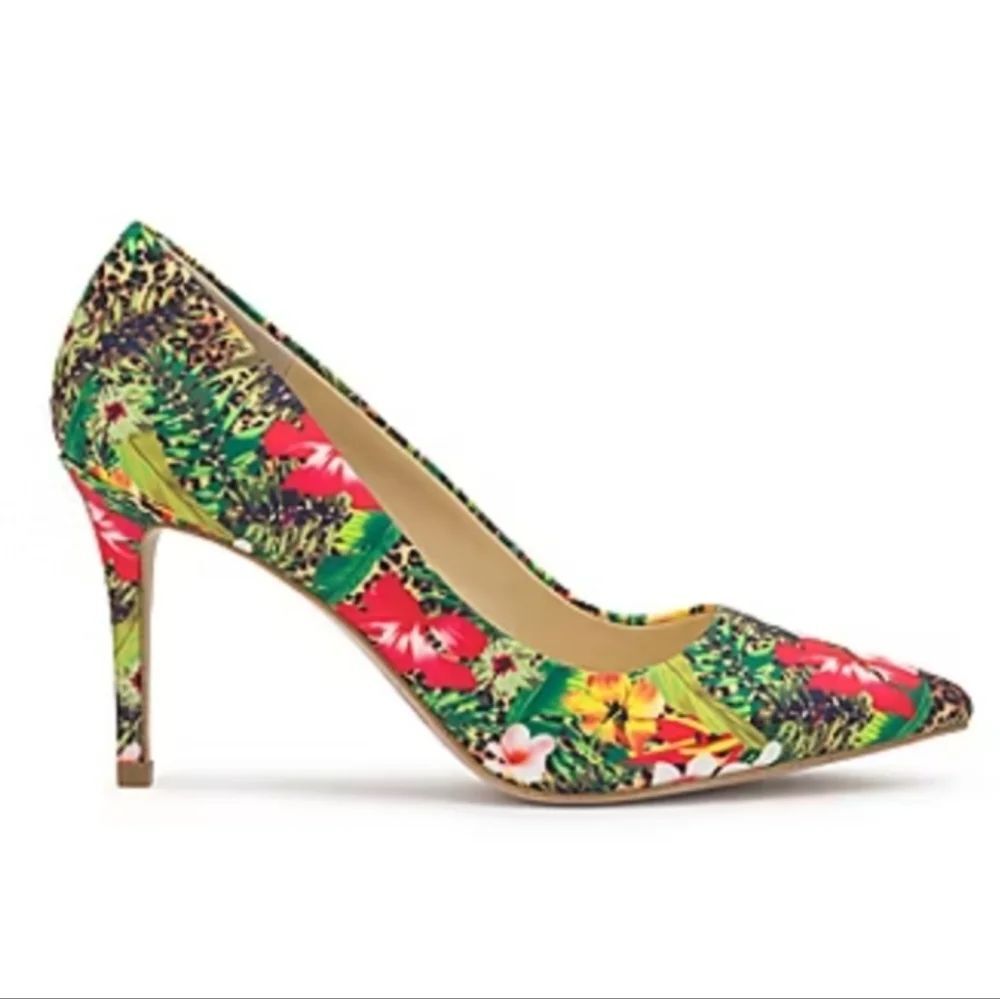 BRAND NEW JESSICCA SIMPSON APELHAN MULTICOLOR FLORAL POINTED TOE HEEL